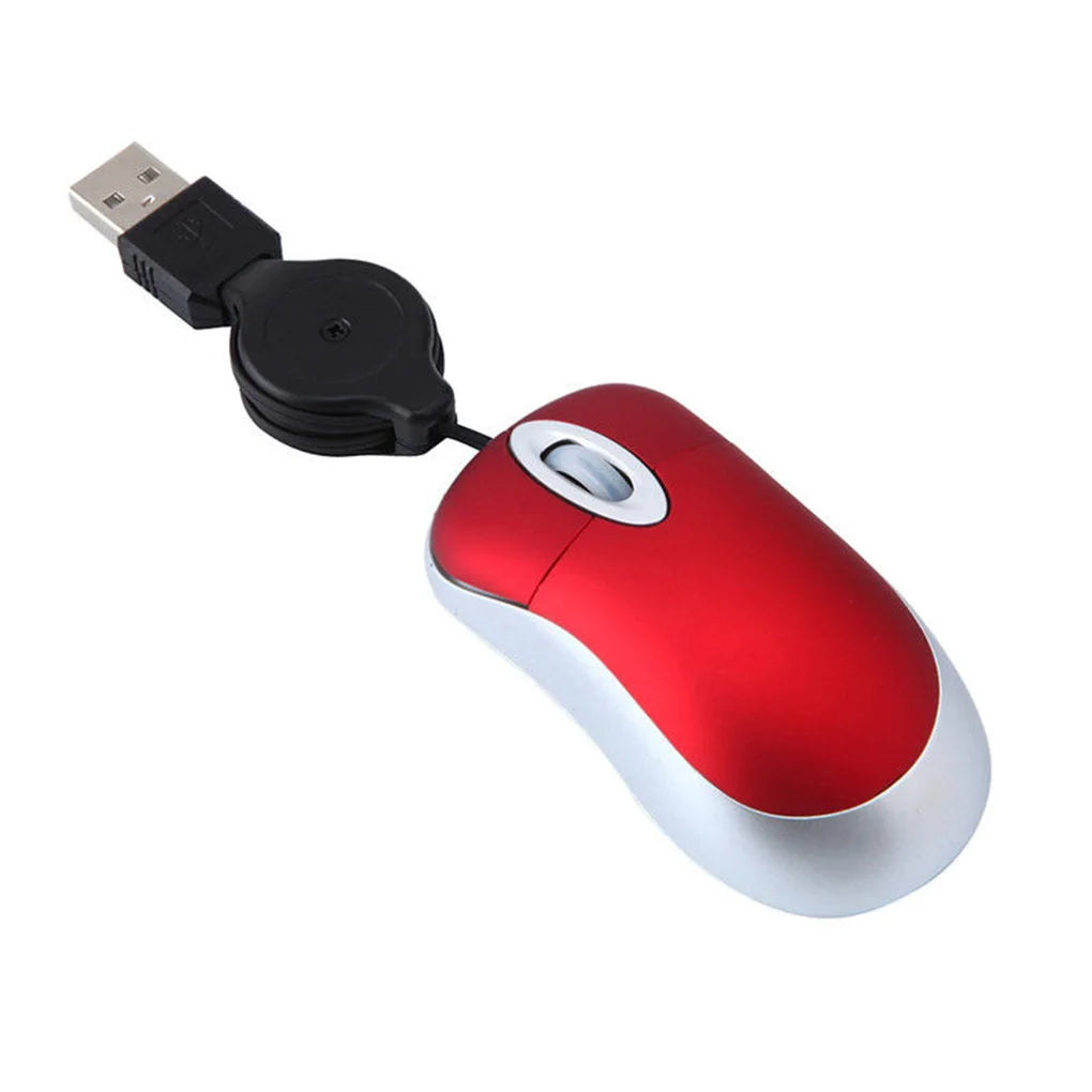 Retractable Mini Wired Mouse Ultra-lightweight Design USB Gaming Mice Computer peripheral accessories For PC Laptop