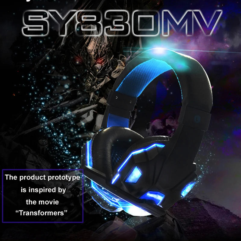 Bass Gaming Headset with Mic Over-Ear Headphones Stereo Sound Gamer Headphone Video Game Noise Cancelling with Microphone for PC