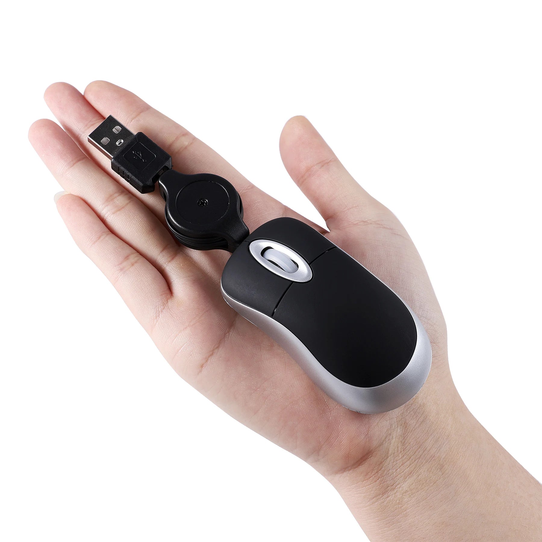 Retractable Mini Wired Mouse Ultra-lightweight Design USB Gaming Mice Computer peripheral accessories For PC Laptop