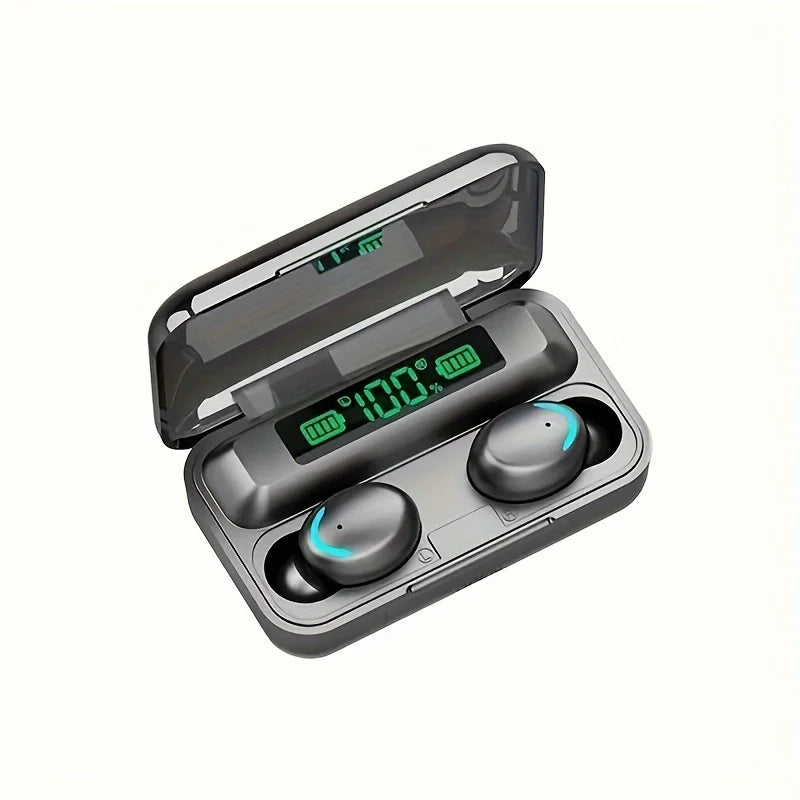 True Wireless High-Fidelity Stereo Sound, Sports Earphones with Microphone, High-Definition Call, LED Display Charging Case